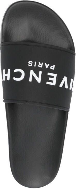 Givenchy Badslippers met logoprint Zwart