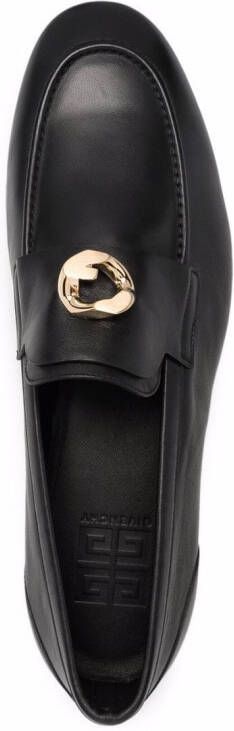 Givenchy G-chain leren loafers Zwart