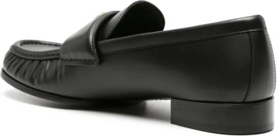 Givenchy Leren loafers met ruches Zwart