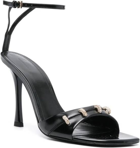 Givenchy Sandalen verfraaid met kristal (100 mm) Zwart