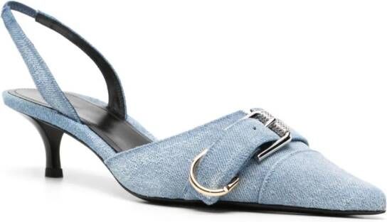 Givenchy Voyou denim slingback pumps Blauw