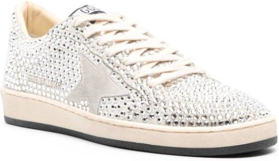 Golden Goose Ball Star sneakers verfraaid met stras Grijs