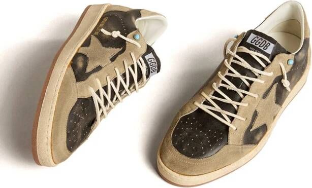 Golden Goose Ballstar suède sneakers Zwart