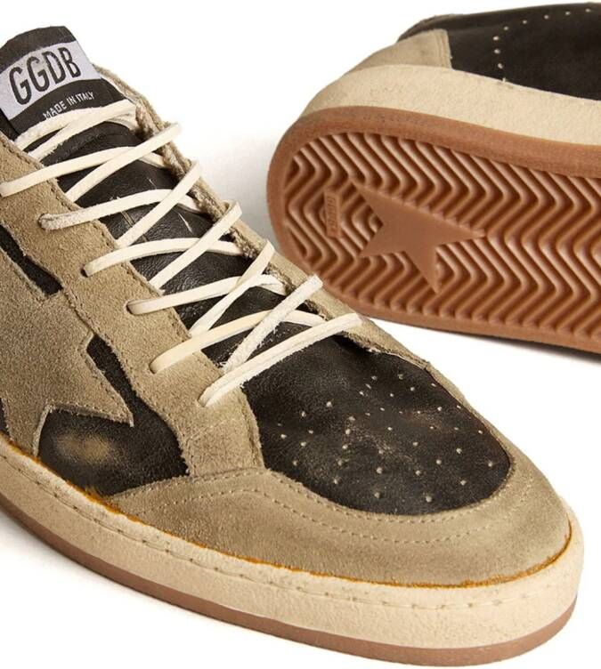 Golden Goose Ballstar suède sneakers Zwart