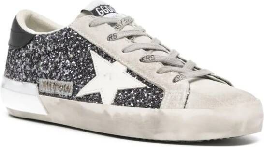 Golden Goose Super-Star sneakers met glitter Grijs