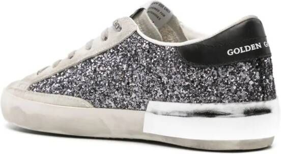 Golden Goose Super-Star sneakers met glitter Grijs