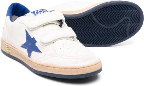 Golden Goose Kids Ball Star leren sneakers Wit