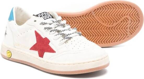 Golden Goose Kids Ball Star New leren sneakers Beige