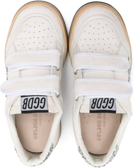 Golden Goose Kids Ball Stop sneakers met klittenband Wit