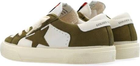 Golden Goose Kids May leren sneakers Wit