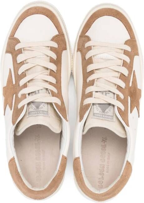 Golden Goose Kids May leren sneakers Beige