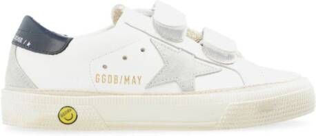 Golden Goose Kids May School leren sneakers Wit