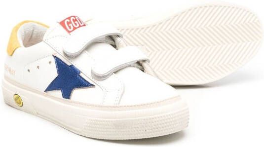 Golden Goose Kids May sneakers met klittenband Wit