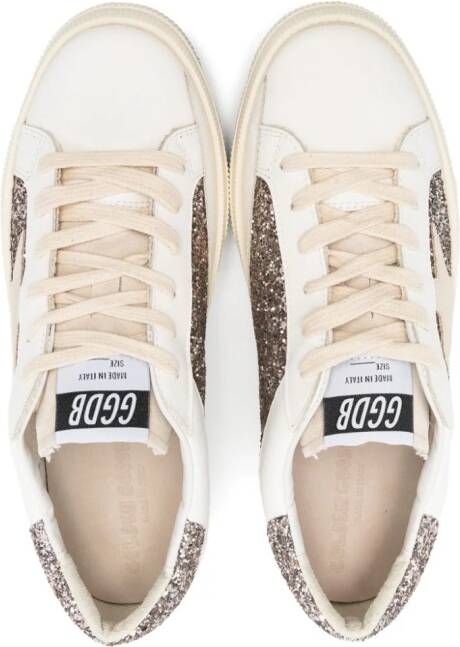 Golden Goose Kids May sneakers verfraaid met glitter Wit