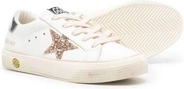 Golden Goose Kids Old School sneakers met glitters Wit