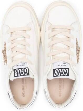 Golden Goose Kids Old School sneakers met glitters Wit