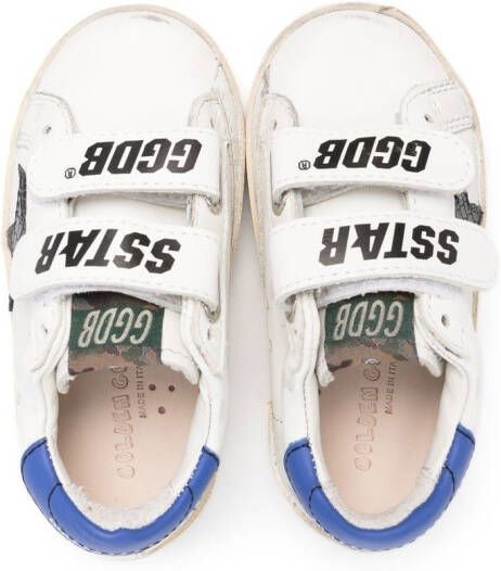 Golden Goose Kids Old School sneakers met distress-effect Wit