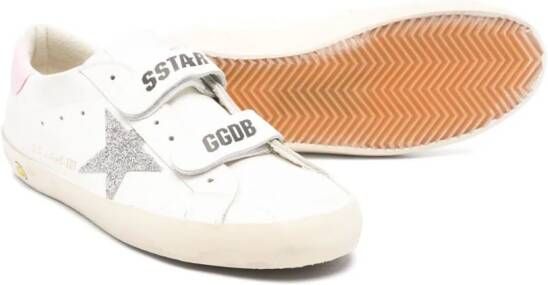 Golden Goose Kids Old School sneakers met klittenband Wit