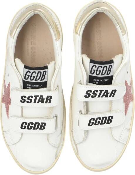 Golden Goose Kids Old School sneakers met klittenband Wit