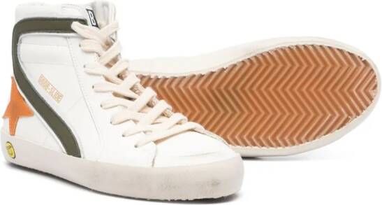 Golden Goose Kids Slide high-top sneakers Wit