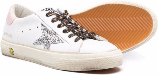 Golden Goose Kids Sneakers met glitter Wit