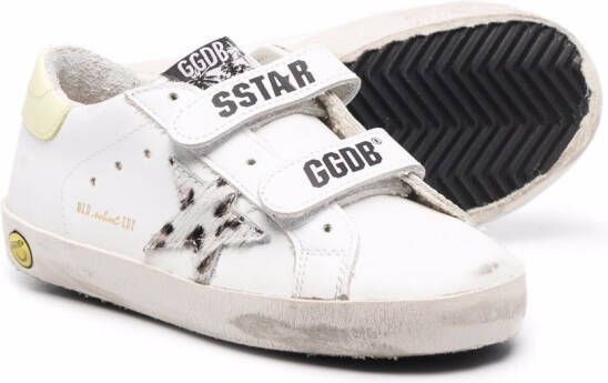 Golden Goose Kids Sneakers met klittenband Wit