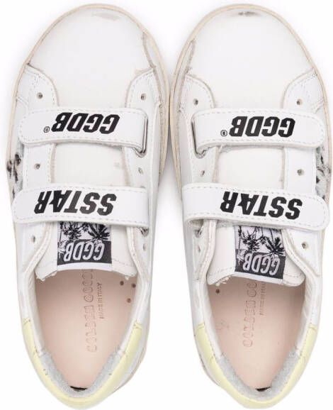 Golden Goose Kids Sneakers met klittenband Wit