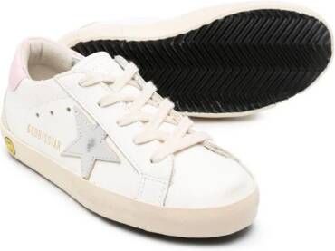 Golden Goose Kids Super-Star leren sneakers Wit