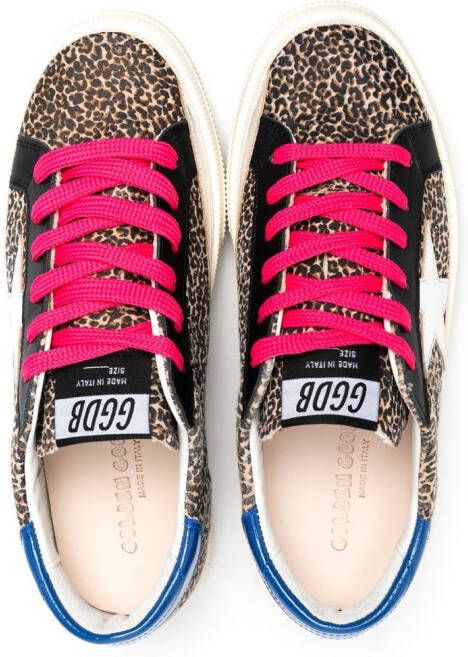 Golden Goose Kids Super-Star sneakers met luipaardprint Bruin