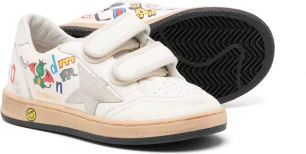 Golden Goose Kids Young Old School leren sneakers Wit