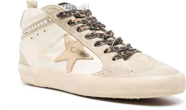 Golden Goose Mid Star sneakers met kristallen Beige