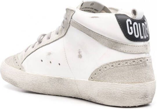 Golden Goose Mid Star sneakers met distressed-effect Wit