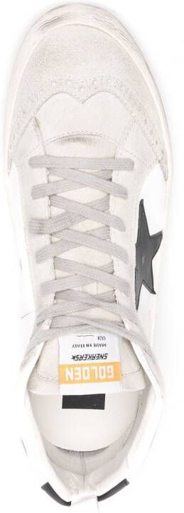 Golden Goose Mid Star sneakers met distressed-effect Wit