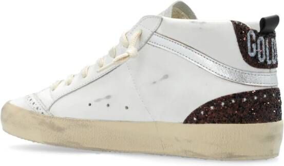 Golden Goose Mid Star sneakers met glitter Wit