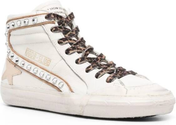 Golden Goose Slide sneakers verfraaid met kristallen Wit