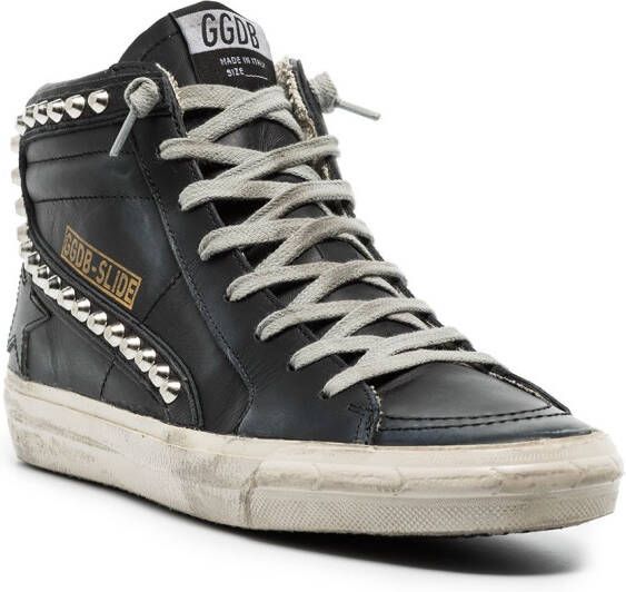 Golden Goose Slide gerafelde sneakers Zwart