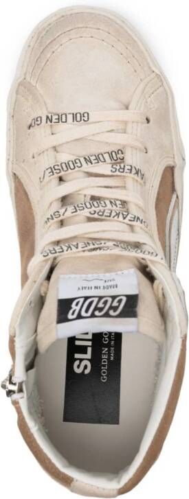 Golden Goose Slide high-top sneakers Beige