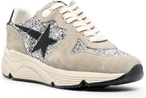 Golden Goose Sneakers verfraaid met glitter Grijs