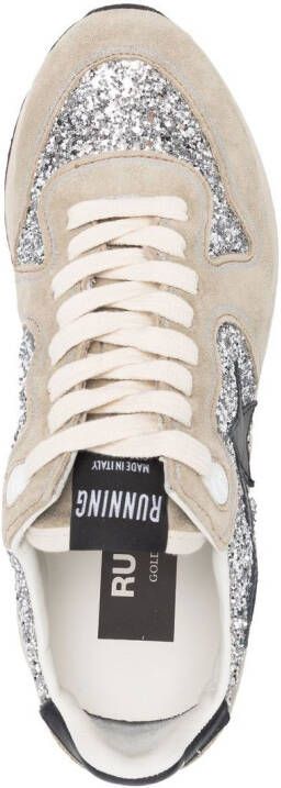 Golden Goose Sneakers verfraaid met glitter Grijs