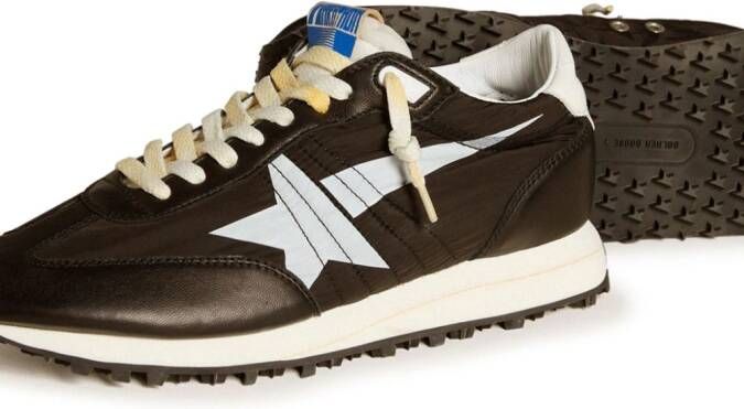 Golden Goose Sneakers met leren hak Zwart