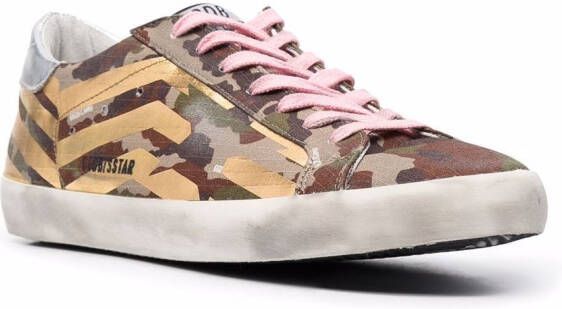 Golden Goose Super-Star sneakers met camouflageprint Groen