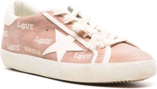 Golden Goose Super-Star suède sneakers Roze