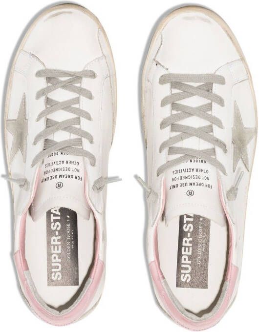 Golden Goose Superstar gerafelde sneakers Wit