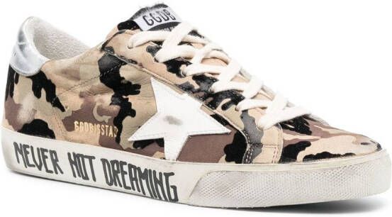 Golden Goose Superstar sneakers met camouflageprint Groen