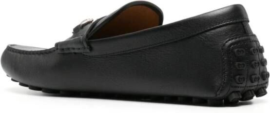 Gucci Leren loafers met horsebit detail Zwart
