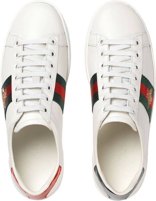 Gucci Ace sneakers met webstreep Wit