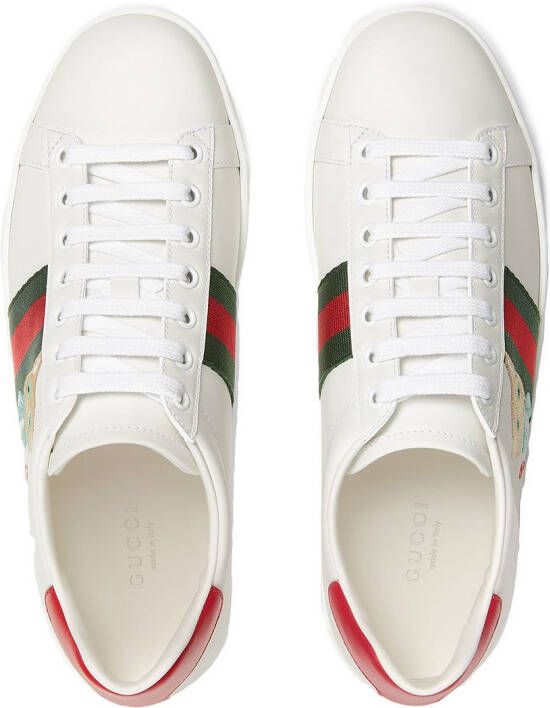 Gucci Ace sneakers met borduurwerk Wit