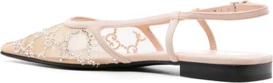 Gucci GG slingback ballerina's Roze