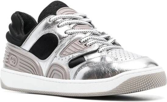 Gucci Basket metallic sneakers Grijs