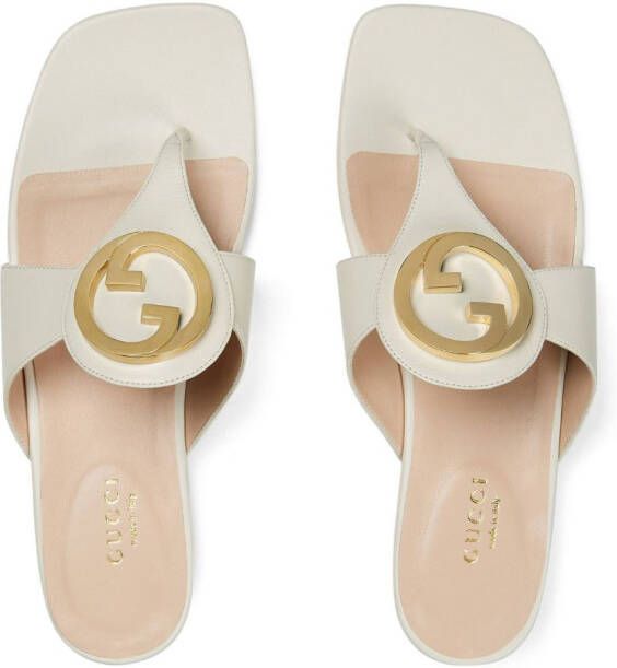 Gucci Blondie sandalen met GG logo Wit